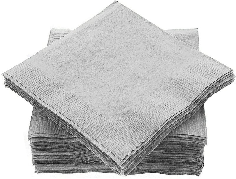 Amcrate Cocktail Napkins Disposable, Silver Beverage Napkins Soft and Absorbent Paper Napkins for Dinner, Party, Wedding, Or Every Day Use, 7” x 7” 2 Ply Party Napkins, Pack of 40 - By - Image 1
